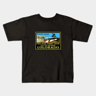 Pikes Peak Colorado Summit House Cog Railroad Kids T-Shirt